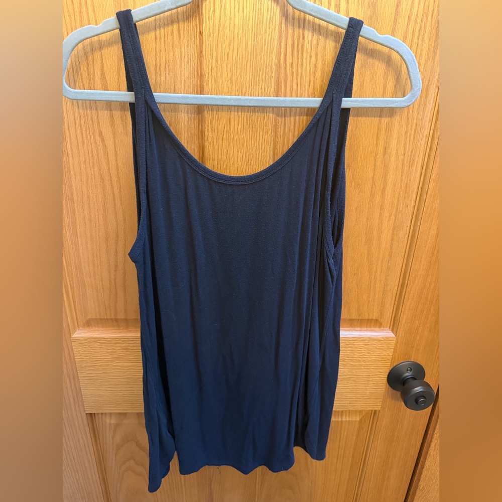 We The Free Black Scoop Neck Tank Top